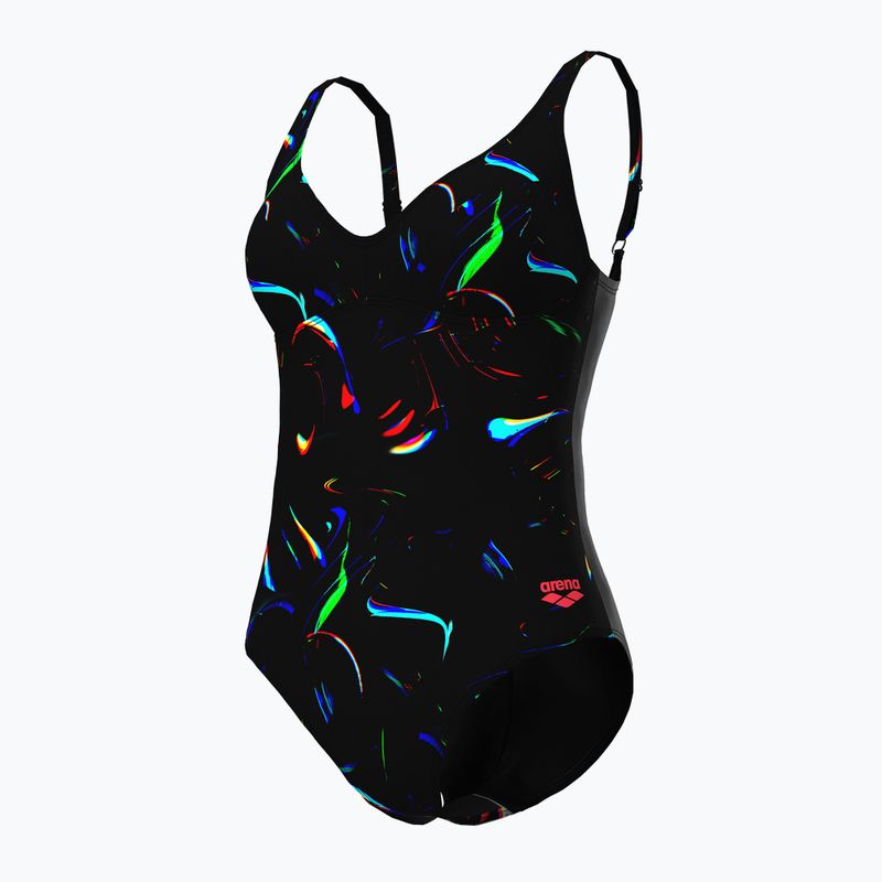 Дамски бански костюм от една част arena Abyss U Back multi black/black 4