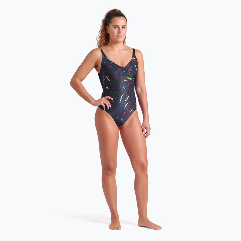 Дамски бански костюм от една част arena Abyss U Back multi black/black 6