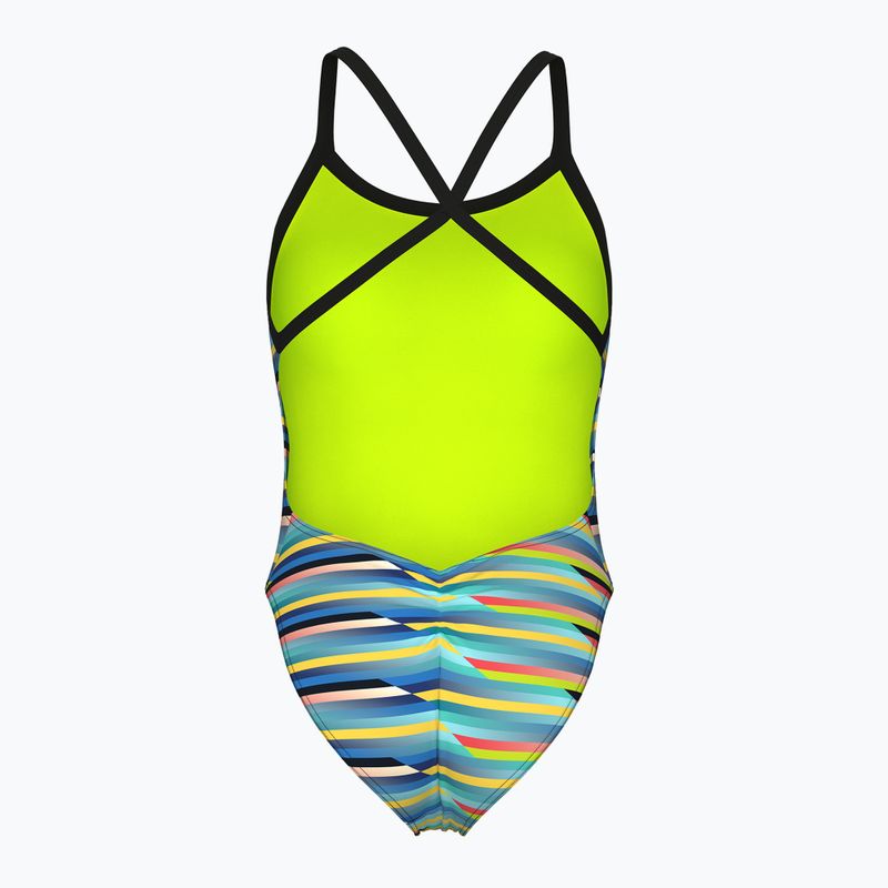 Дамски бански костюм от една част arena Racing Stripe Xcriss Cross black multi/black 2