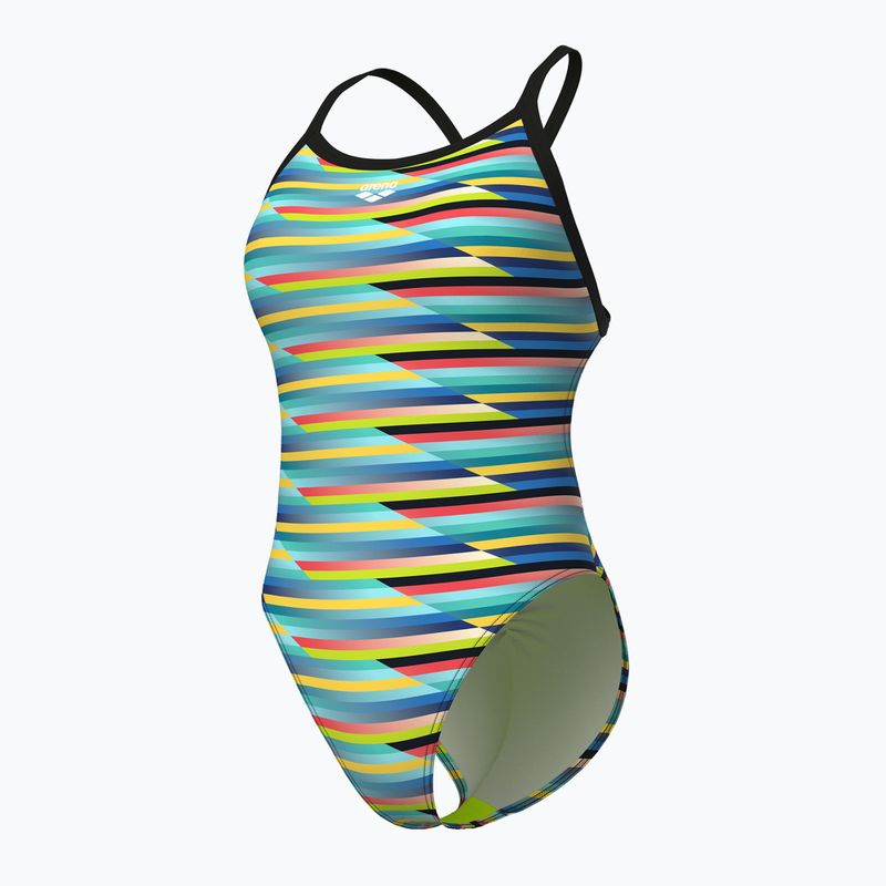 Дамски бански костюм от една част arena Racing Stripe Xcriss Cross black multi/black 4