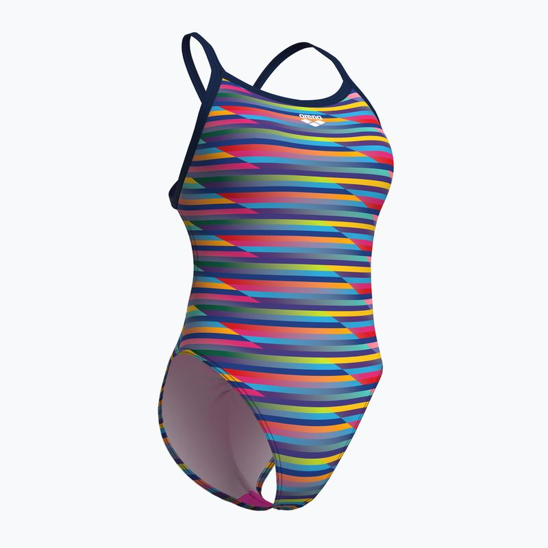 Дамски бански костюм от една част arena Racing Stripe Xcriss Cross navy multi/navy 3