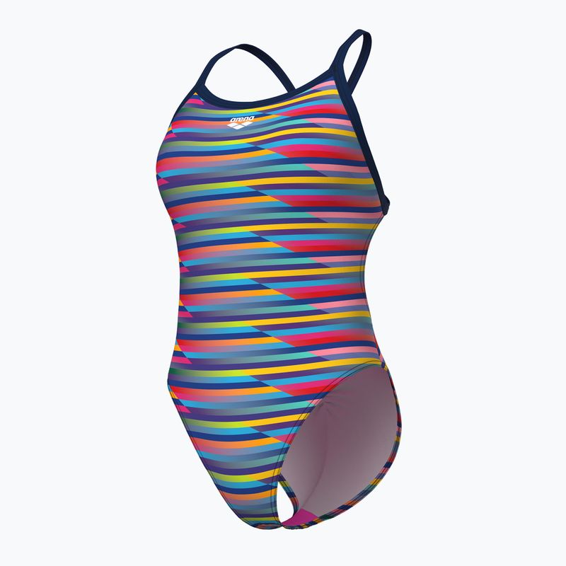 Дамски бански костюм от една част arena Racing Stripe Xcriss Cross navy multi/navy 4