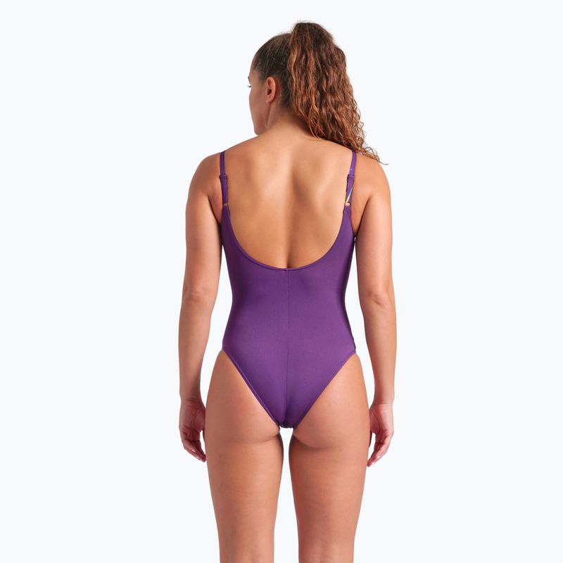 Дамски бански костюм от една част arena Abyss U Back multi plum/plum 7