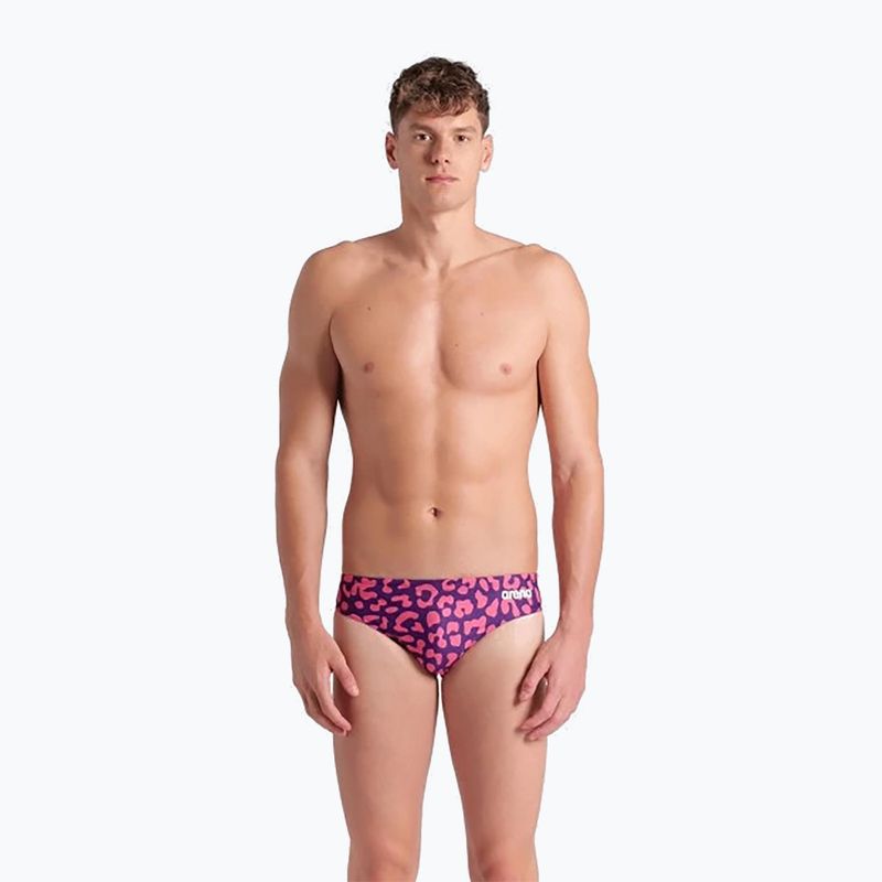 Мъжки слипове за плуване arena Printed Swim Briefs fuchsia multi 4