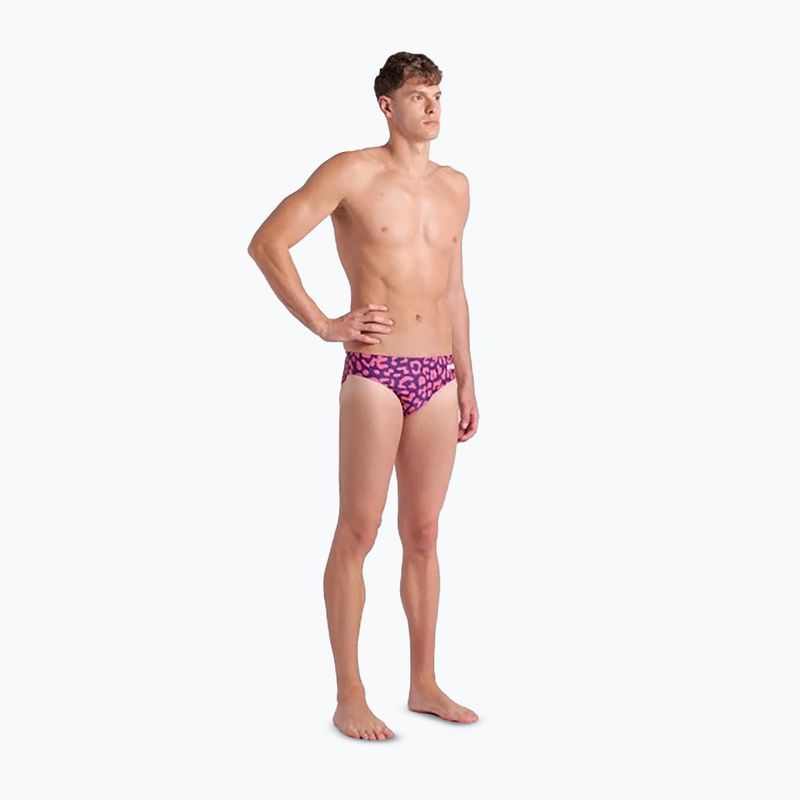 Мъжки слипове за плуване arena Printed Swim Briefs fuchsia multi 5