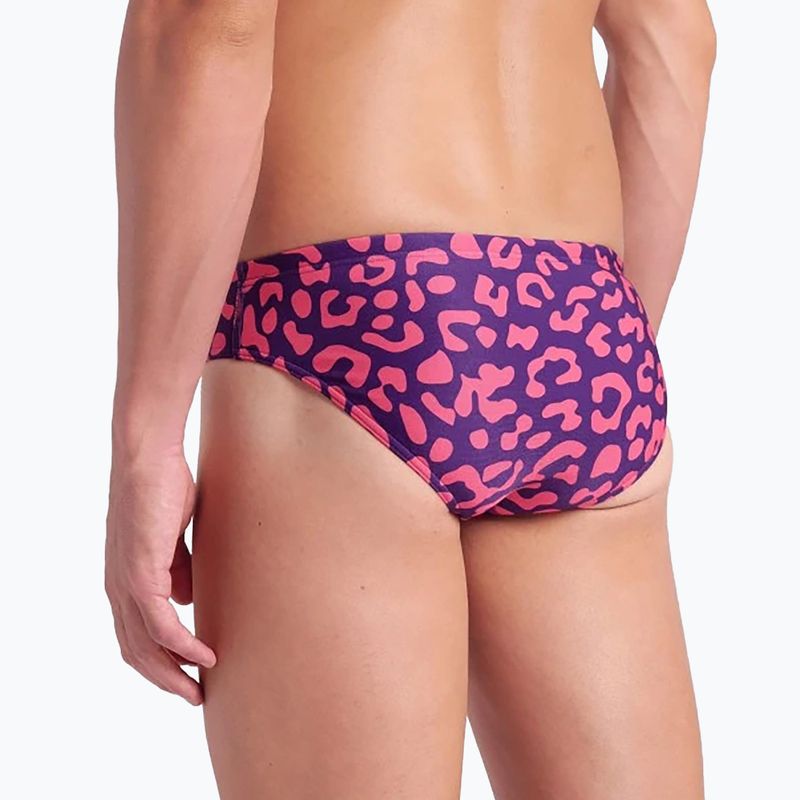 Мъжки слипове за плуване arena Printed Swim Briefs fuchsia multi 8