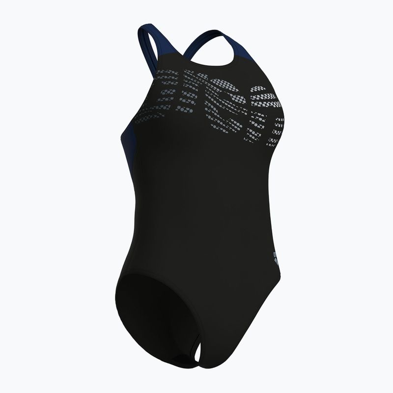 Дамски цял бански костюм Arena Flowing V Back black/navy 3
