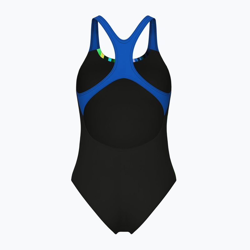 Дамски цял бански костюм Arena Bloom Swim Pro Back Lb multi black/black/blue china 2