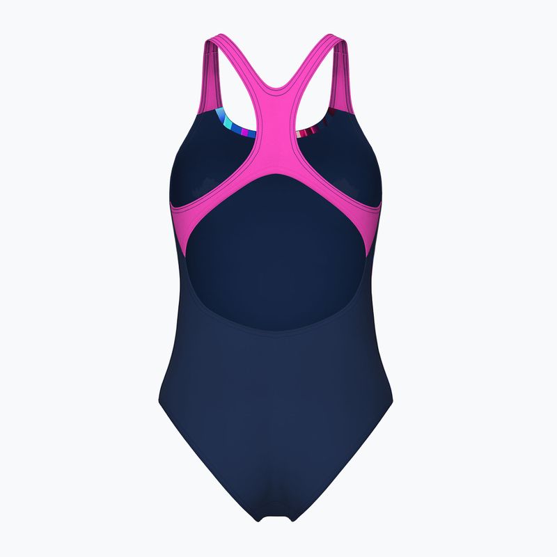 Дамски цял бански костюм Arena Bloom Swim Pro Back Lb multi navy/navy/shocking pink 2