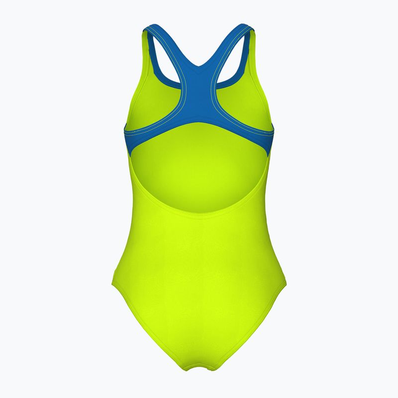 Дамски цял бански костюм Logo Swim Pro artic lime/blue china 2