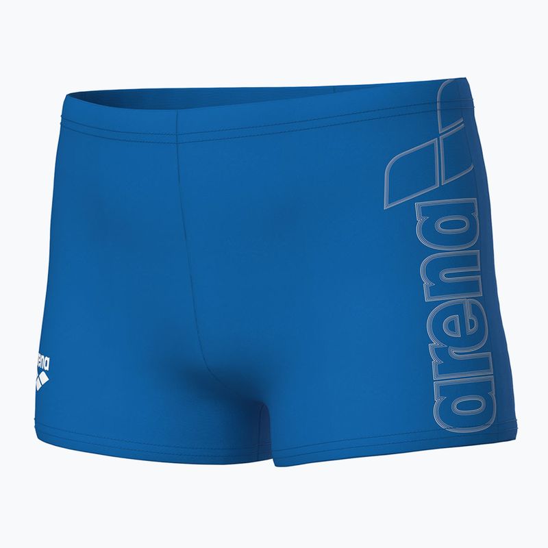 Детски боксерки за плуване arena Logo Swim Short blue river/white 3