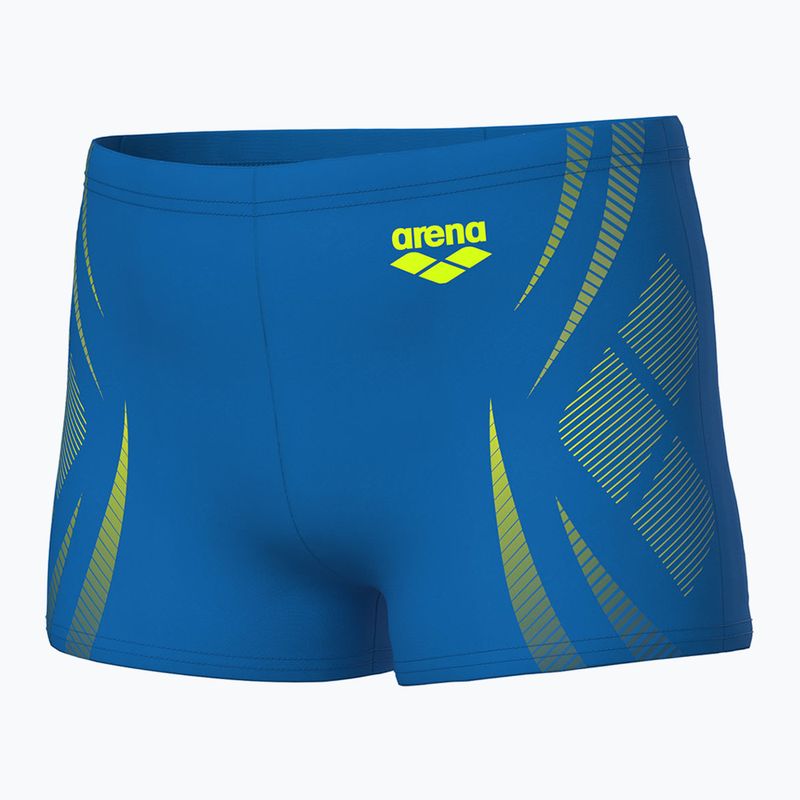 Детски боксерки за плуване arena Poseidonia Swim Short blue river/artic lime 3