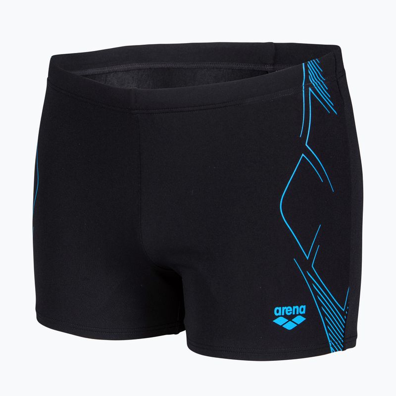 Мъжки боксерки за плуване arena Graphic Swim Short black/turquoise 3