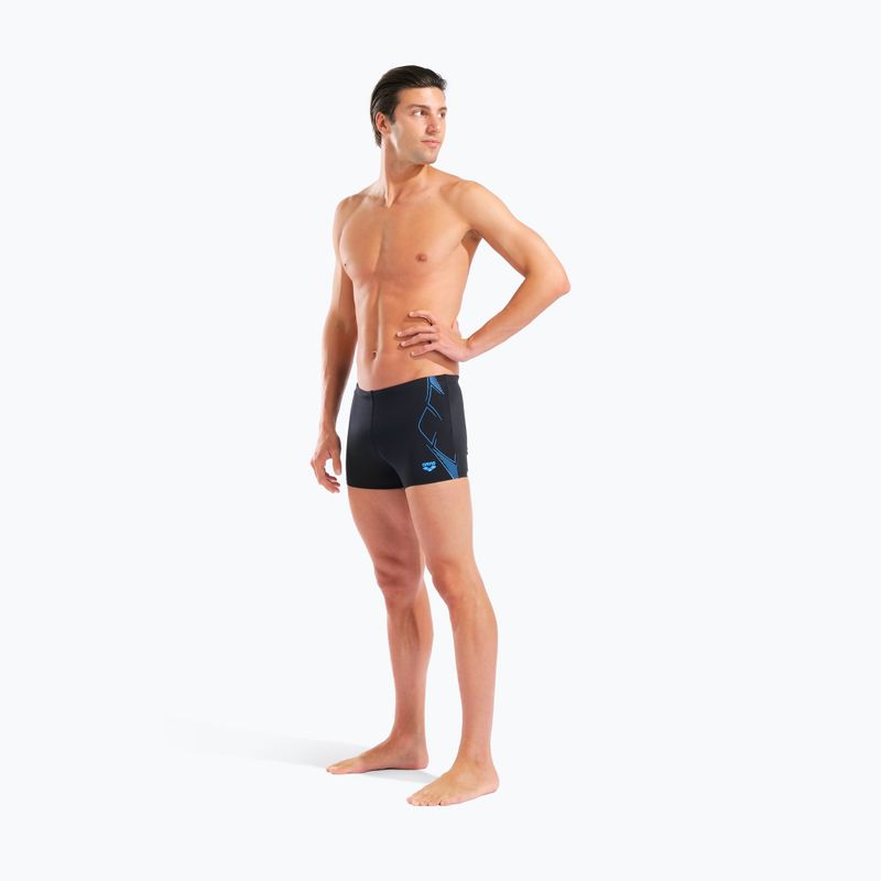 Мъжки боксерки за плуване arena Graphic Swim Short black/turquoise 6