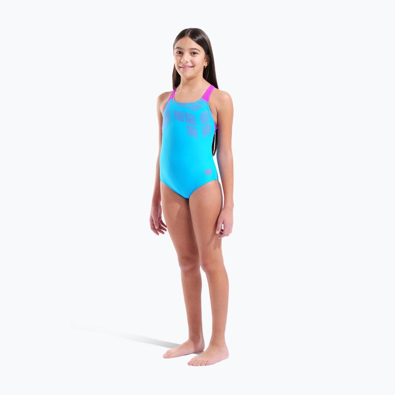 Детски цял бански костюм arena Kikko Swim Pro Back turquoise/very fuchsia 6
