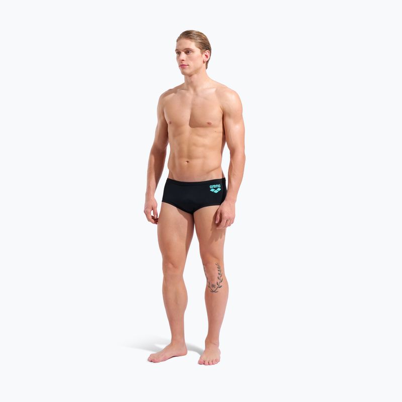 Мъжки боксерки за плуване arena One Low Waist Short Big Logo black/black 6