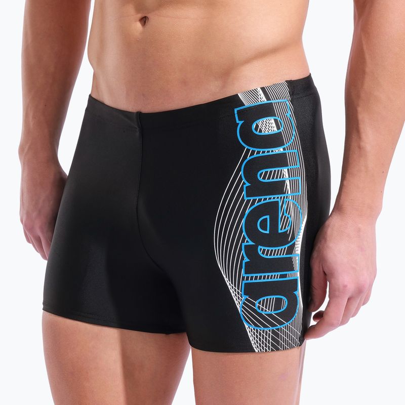 Мъжки боксерки за плуване arena Basic Swim Short black/turquoise 8