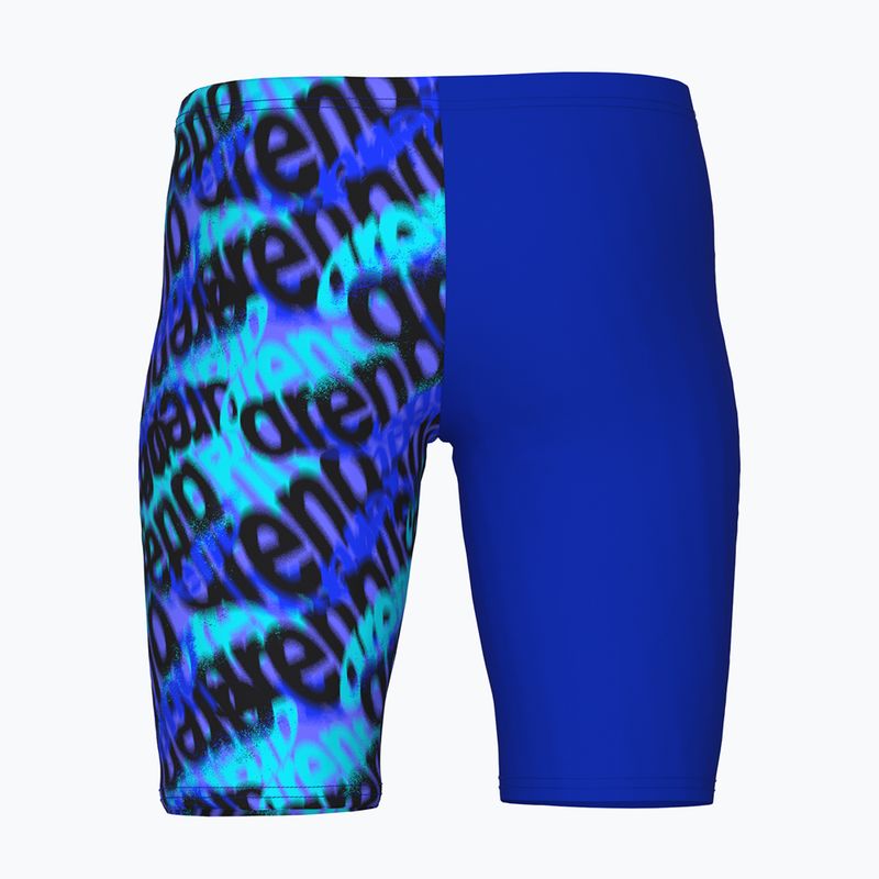 Детски джамъри arena Crowded Swim Jammer neon blue/neon blue multi 2