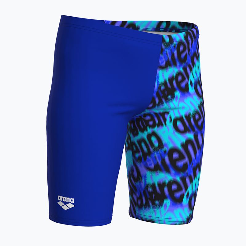 Детски джамъри arena Crowded Swim Jammer neon blue/neon blue multi 4
