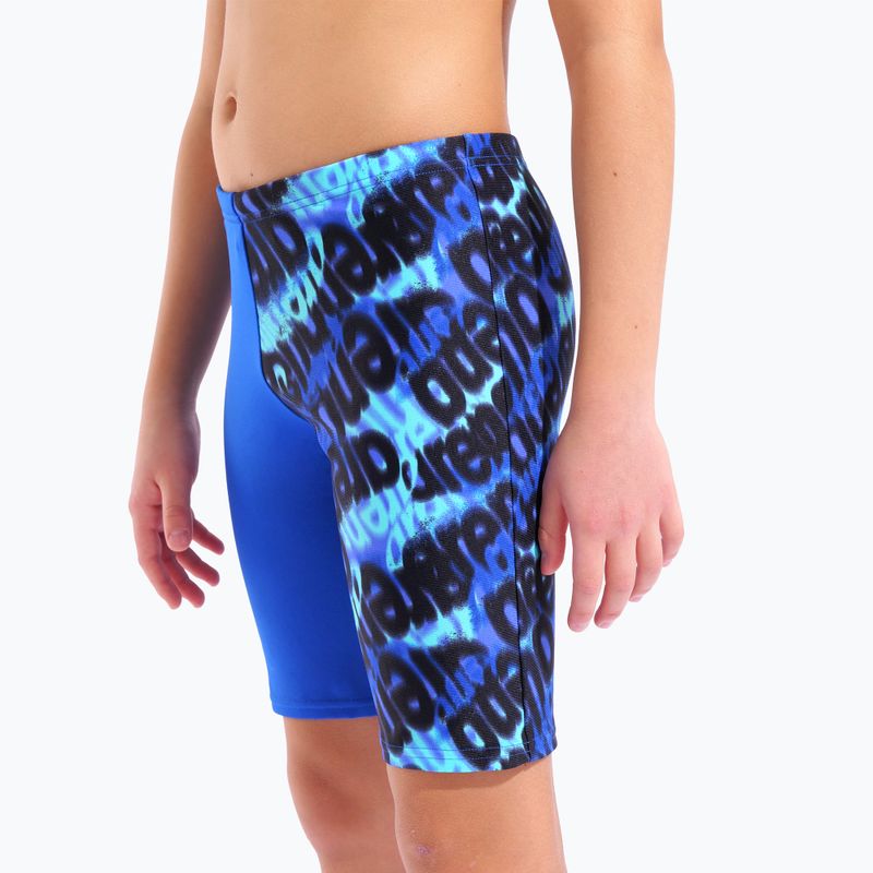 Детски джамъри arena Crowded Swim Jammer neon blue/neon blue multi 8
