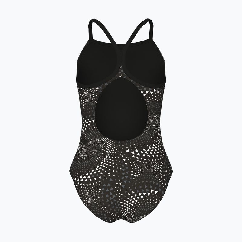 Детски цял бански костюм arena Fireflow Lightdrop Back black/team black 2