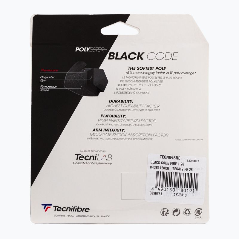 Тенис корда Tecnifibre Black Code 12 м зелена 04GBL128XV 2