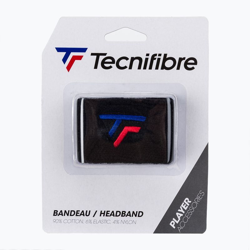 Мъжка лента за глава Tecnifibre черна 54HEADBLAC 2