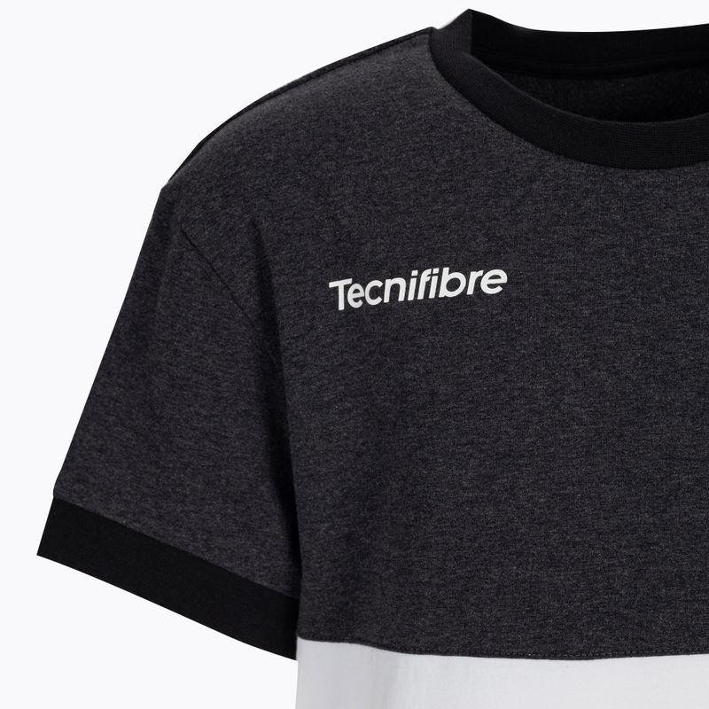 Детска тениска за тенис Tecnifibre Stretch в бяло и черно 22F1ST F1 3