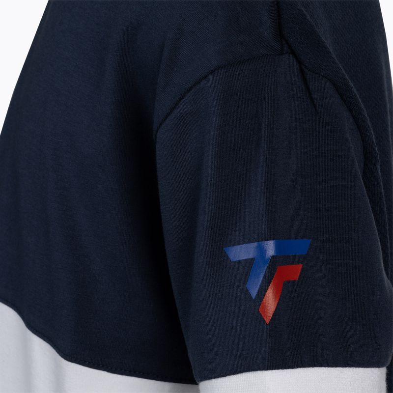 Детска тениска за тенис Tecnifibre Stretch в бяло и синьо 22F1ST F1 4