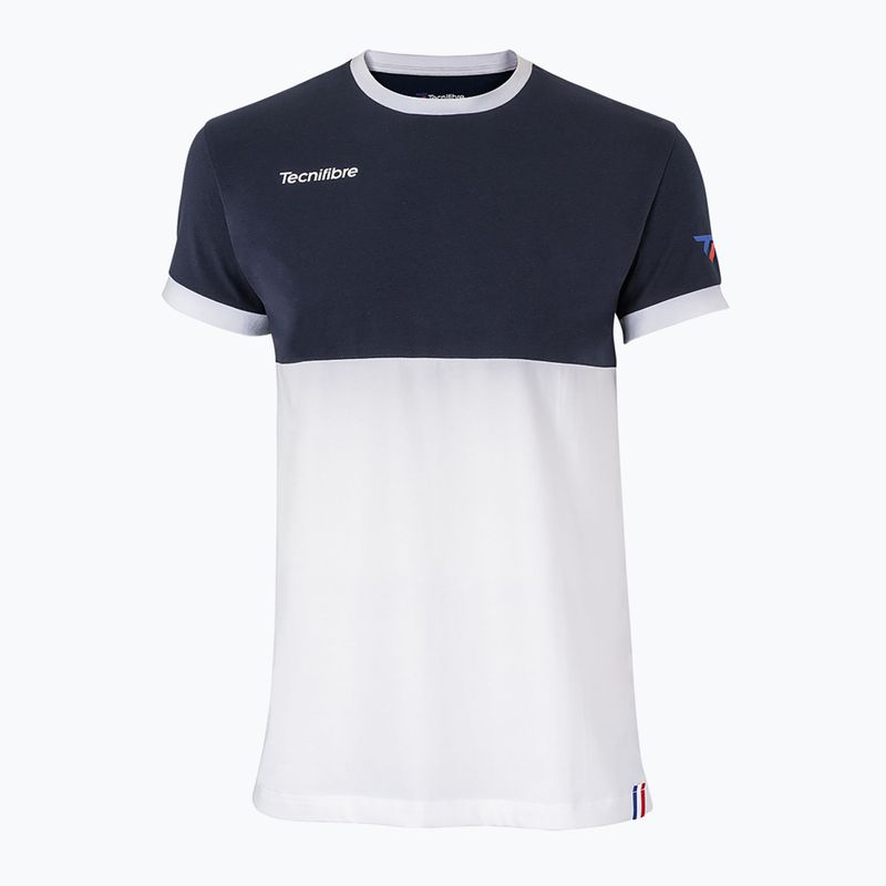 Детска тениска за тенис Tecnifibre Stretch в бяло и синьо 22F1ST F1 6