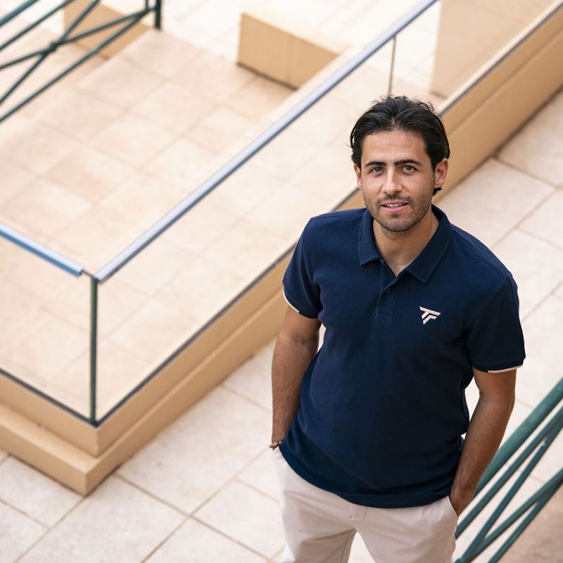 Мъжка поло тениска Tecnifibre Waffle marine 7