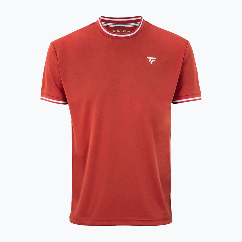 Мъжка тениска/фланелка за тенис Tecnifibre Team Tech terracotta 4