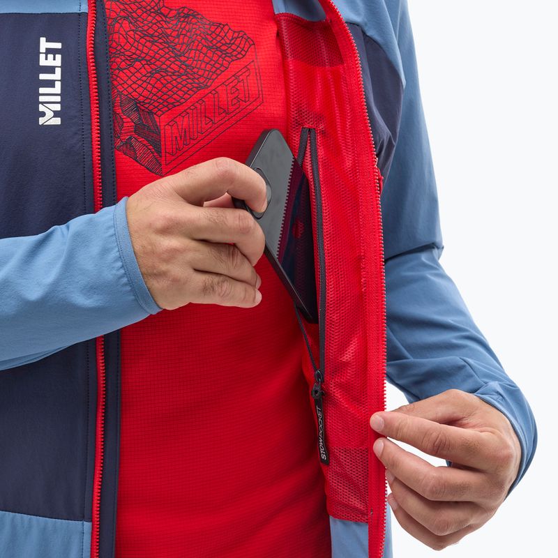 Мъжко софтшел яке Millet Fusion XCS Hoodie coronet blue/saphir 6