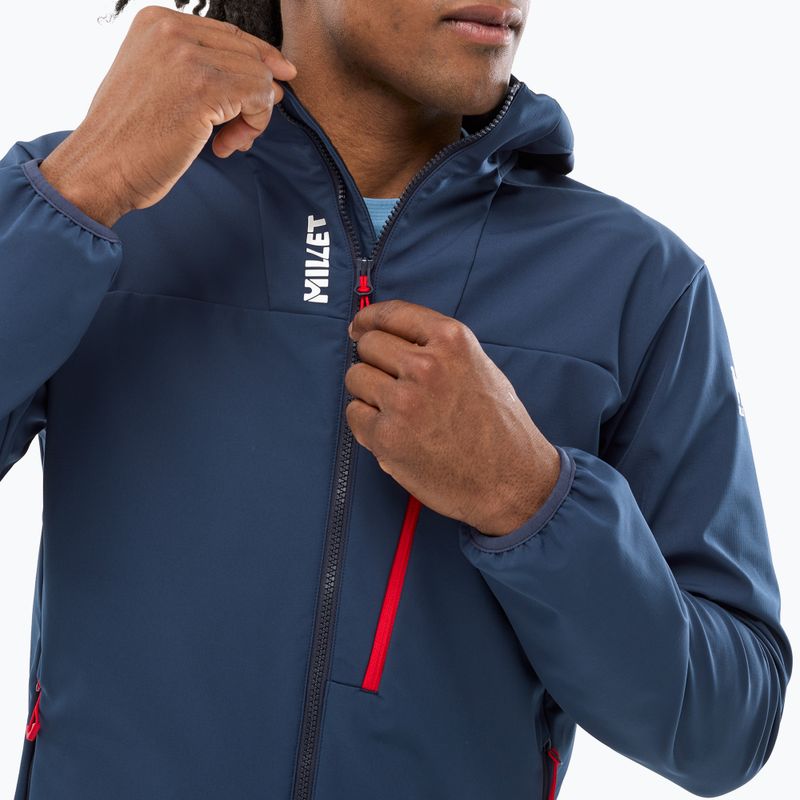 Мъжко софтшел яке Millet Seneca Shield Hoodie saphir 5