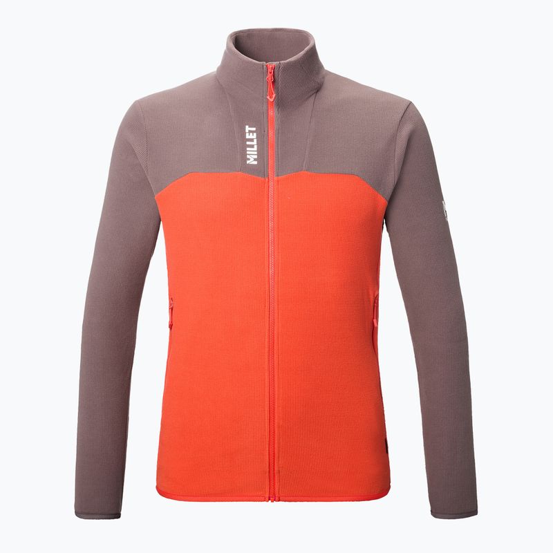 Мъжки поларен суитшърт Millet Ubic Lightgrid pepper/paprika 5