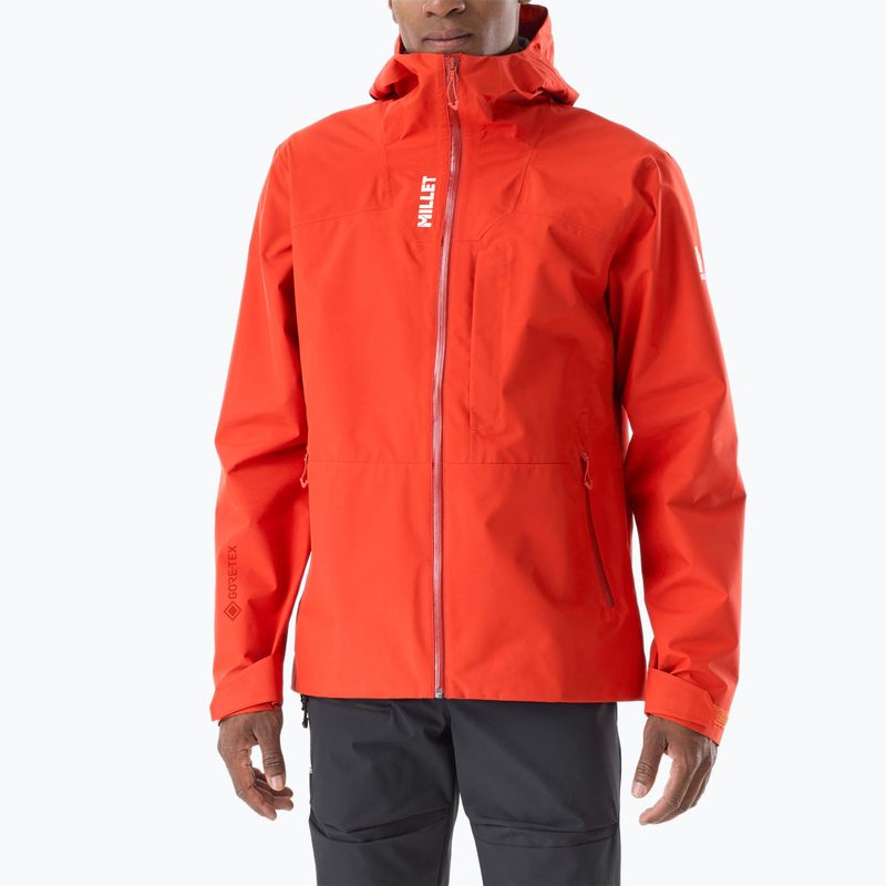 Мъжко яке за дъжд Millet Ubic Gore-Tex 3L paprika