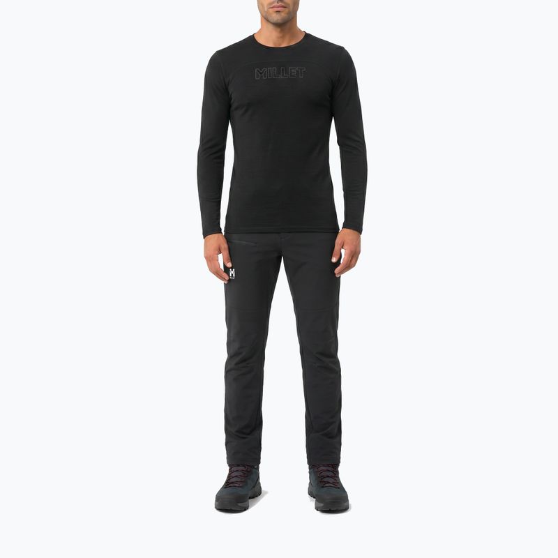 Мъжка трекинг блуза с дълъг ръкав Millet Ubic Wool LS Pullover black 2
