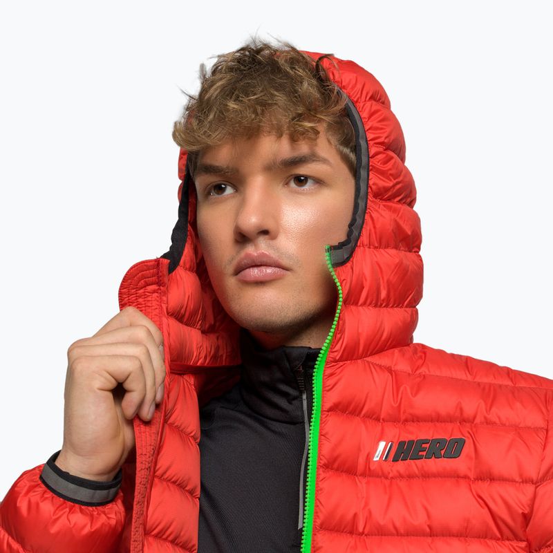 Мъжки пухени якета Rossignol Verglas Hero Hood neon red 11