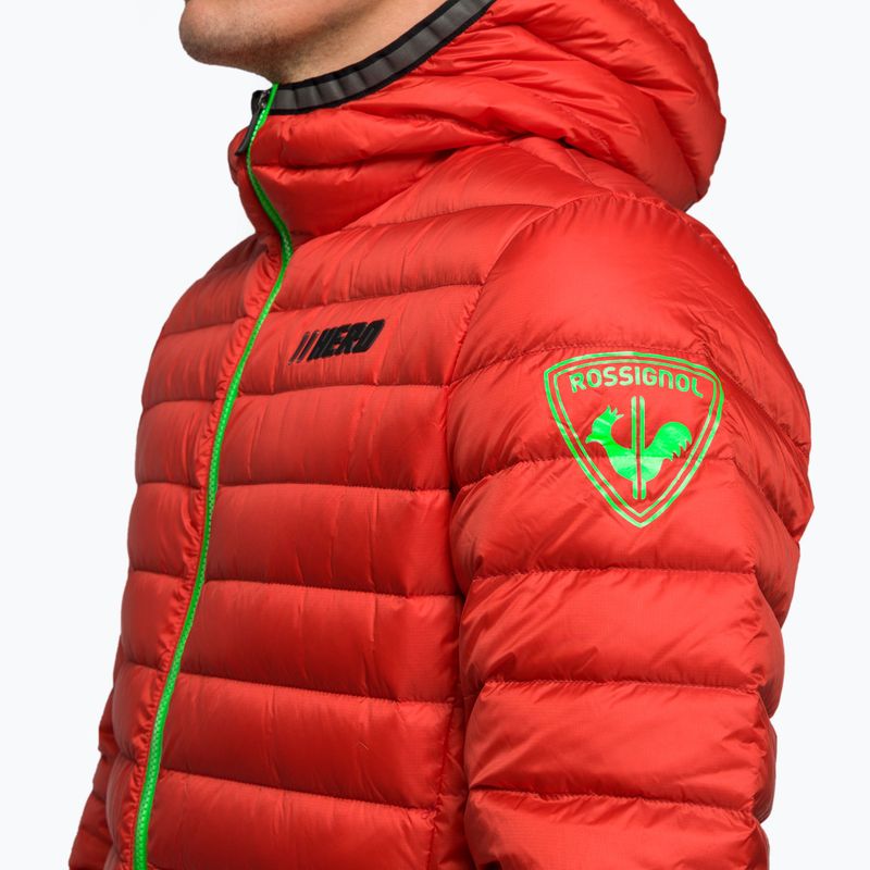 Мъжки пухени якета Rossignol Verglas Hero Hood neon red 5