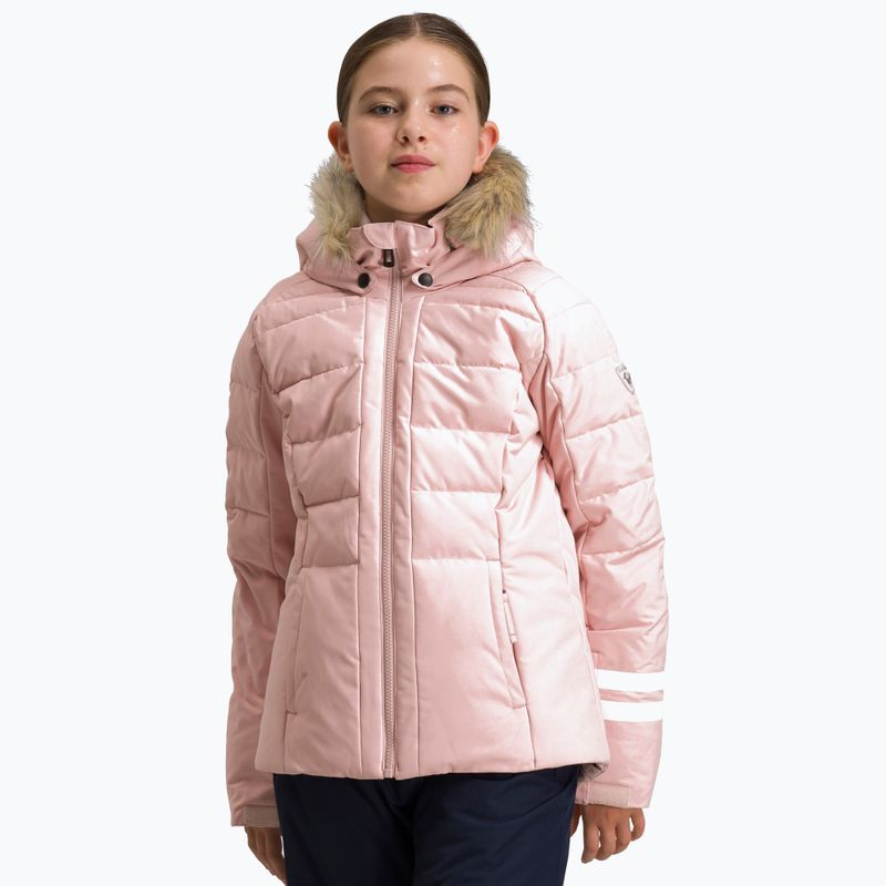 Детско ски яке Rossignol Girl Polydown powder pink 9