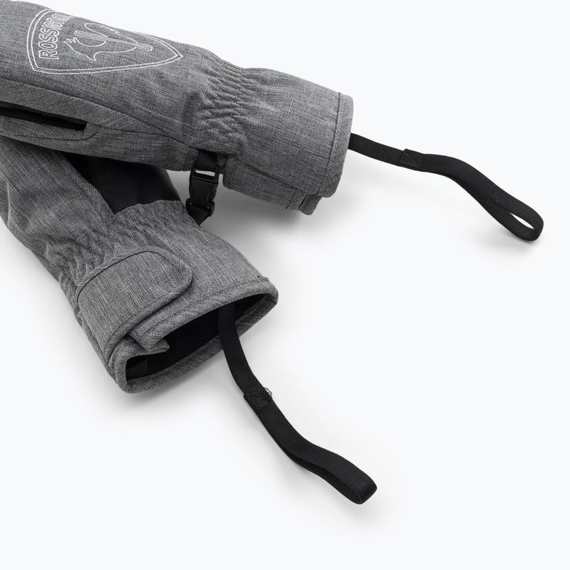 Детски скиорски ръкавици Rossignol Jr Rooster M heather grey 6