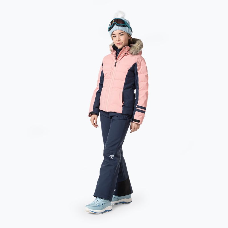 Rossignol Girl Polydown cooper розово детско ски яке 4