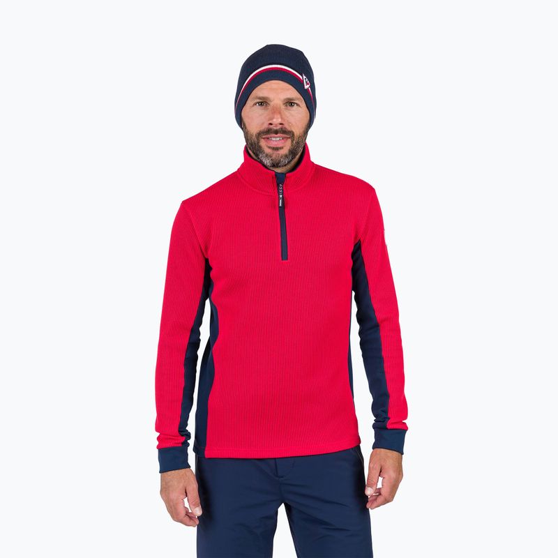 Мъжки скиорски суитшърт Rossignol Cieloalto Fleece Half zip sports red