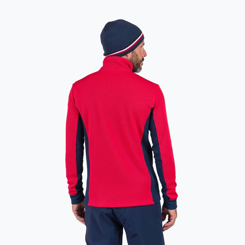 Мъжки скиорски суитшърт Rossignol Cieloalto Fleece Half zip sports red 3