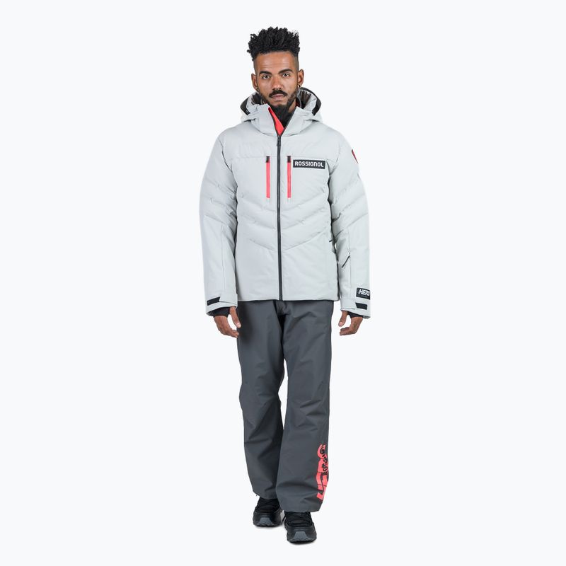 Мъжко скиорско яке Rossignol Hero Blackside Puffy soft grey 2
