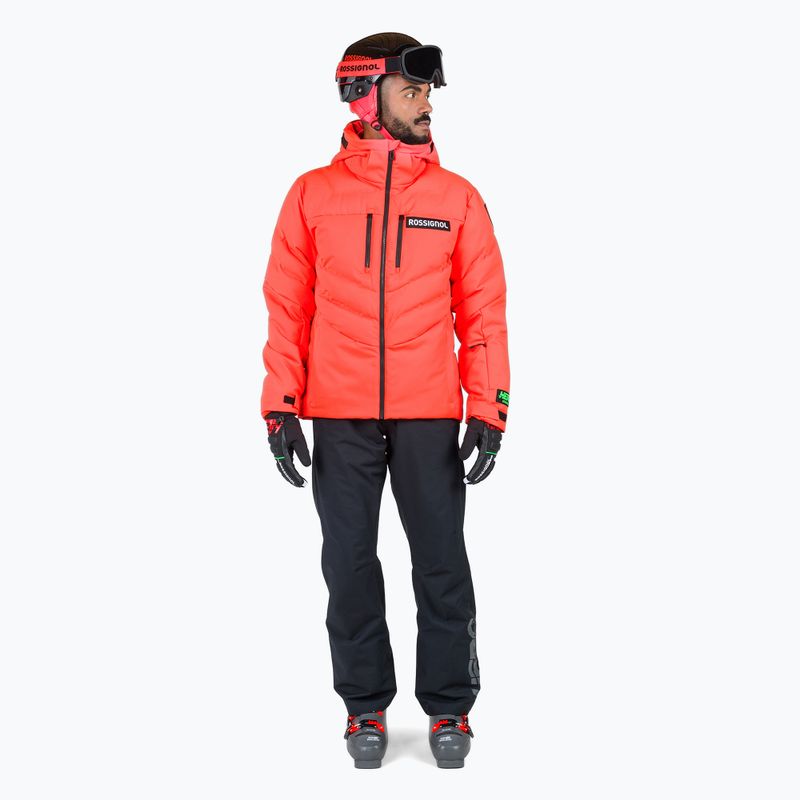 Мъжко ски яке Rossignol Hero Blackside Puffy neon red 2