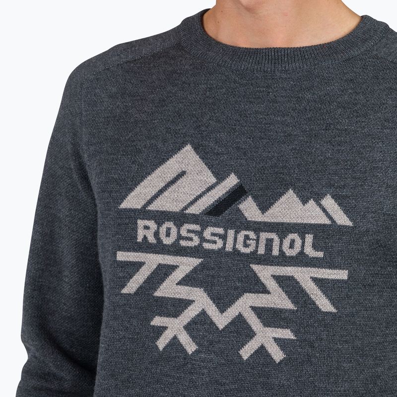 Мъжки пуловер Rossignol Jacquard Crew Neck onyx grey 4