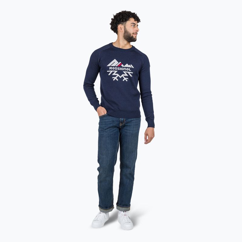 Мъжки пуловер Rossignol Jacquard Crew Neck dark navy 2