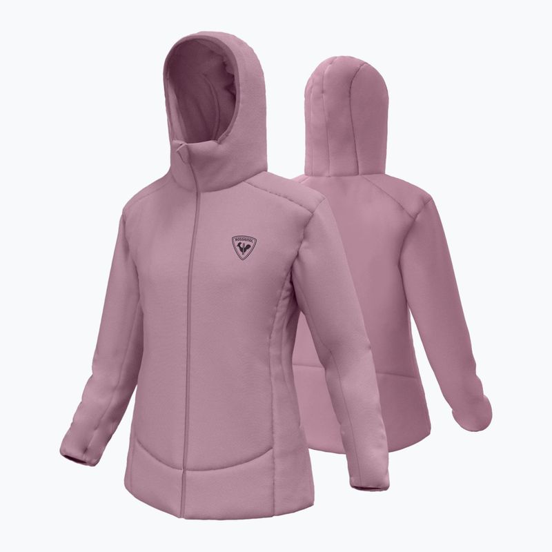 Дамско ватирано яке Rossignol Opside Hoodie moonlight mauve 11