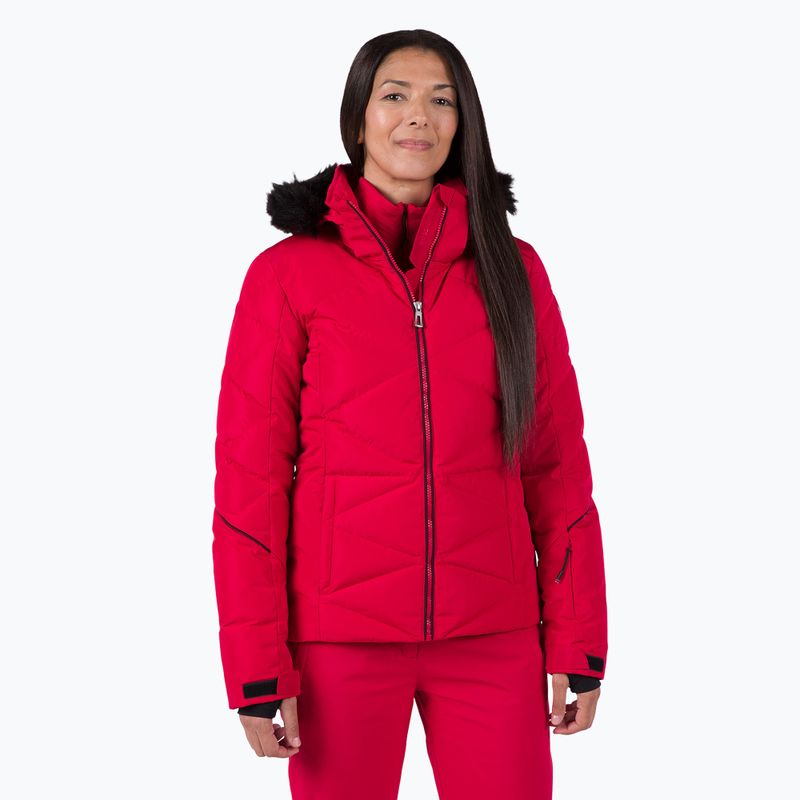 Дамско ски яке Rossignol Staci Pearly Jkt ruby red